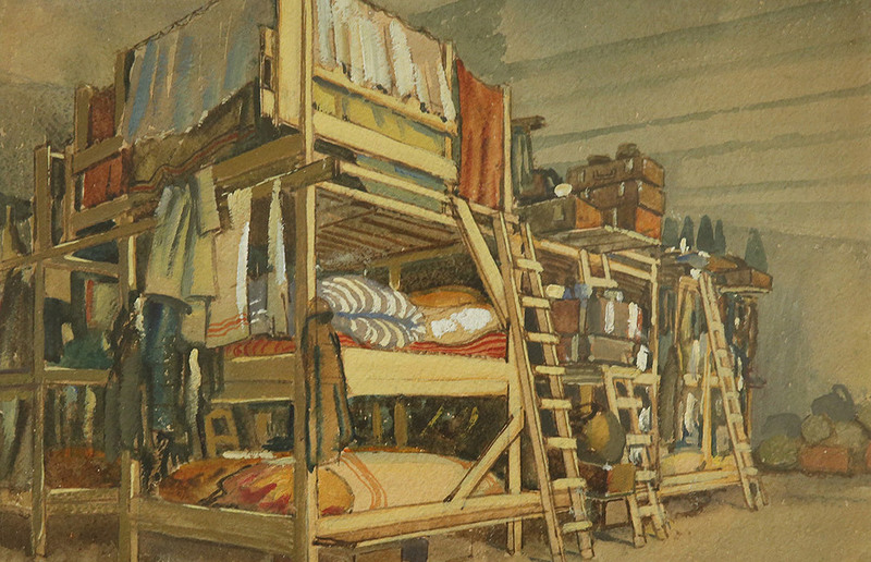 © Frantiek Mo?ic Nágl Living Quarters in the Theresienstadt Ghetto (1942)