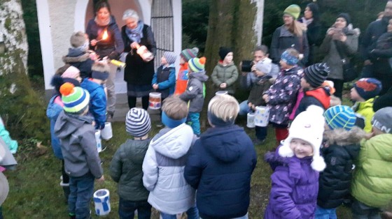 Pfarrkindergarten Altenmarkt  / Karl Hartleb mit Abt Bruno Hubl OSB