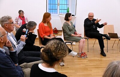 Diözesan- und Medienbischof Wilhelm Krautwaschl zu Gast bei der Katholischen Medienakademie.